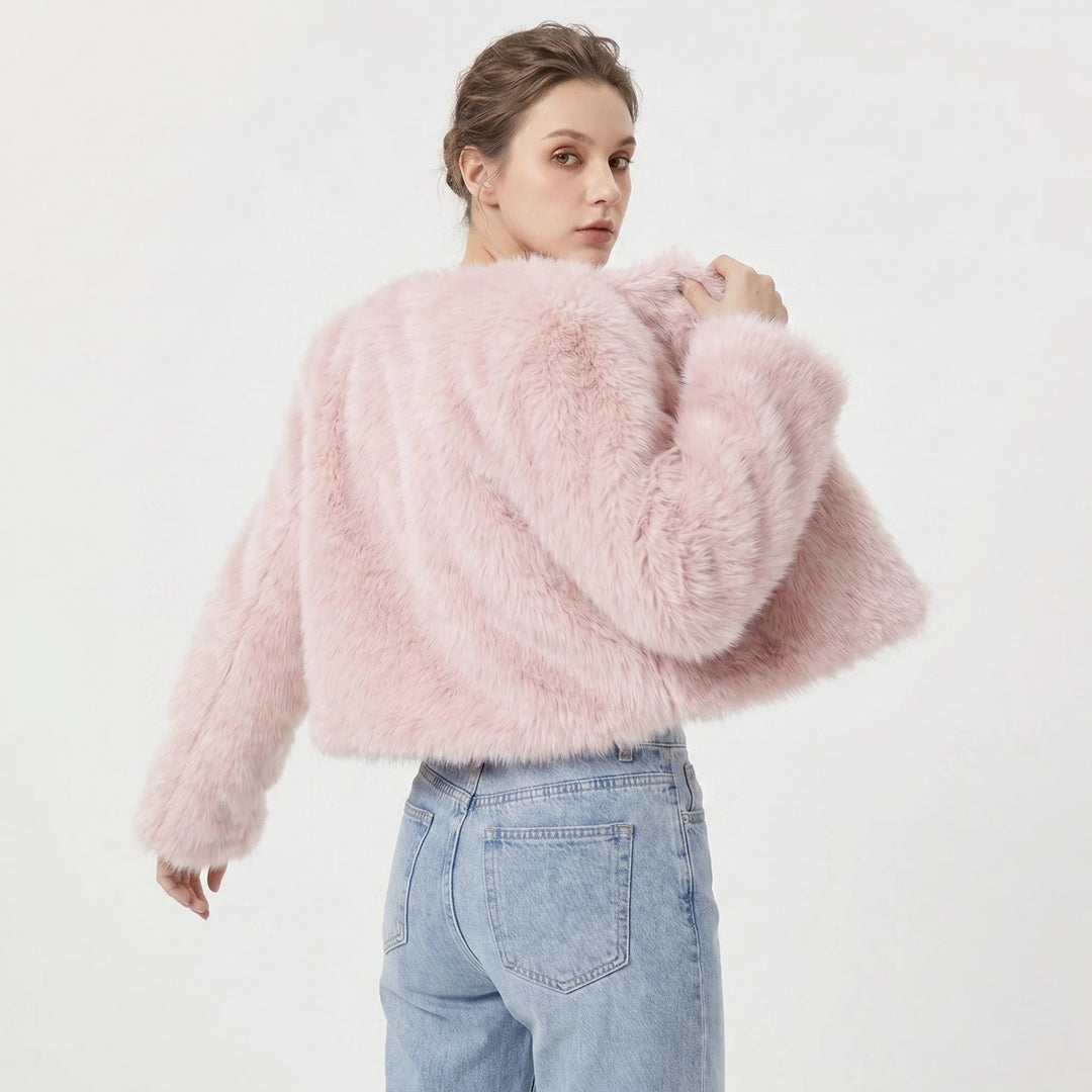 Layla | Cropped Faux Fur Coat for Women