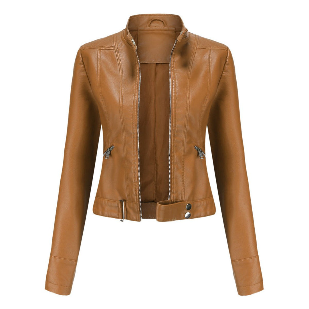 Iris | Faux Leather Moto Jacket for Women
