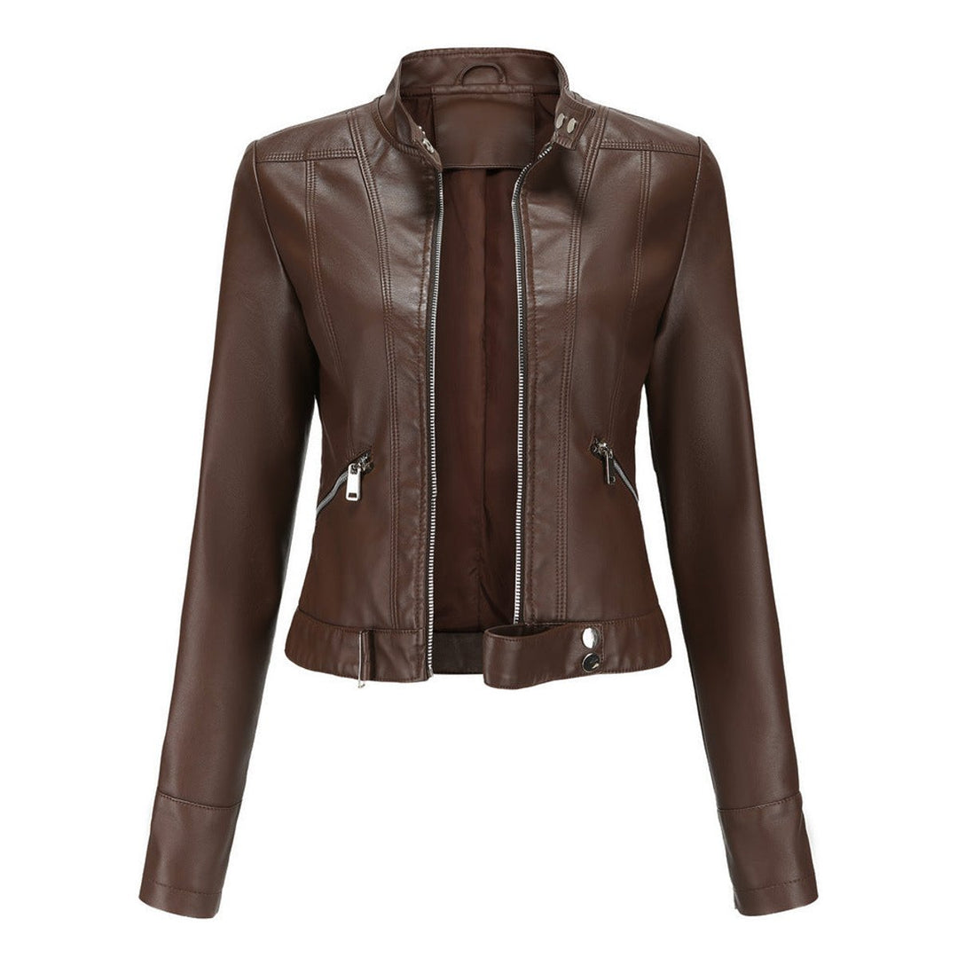 Iris | Faux Leather Moto Jacket for Women