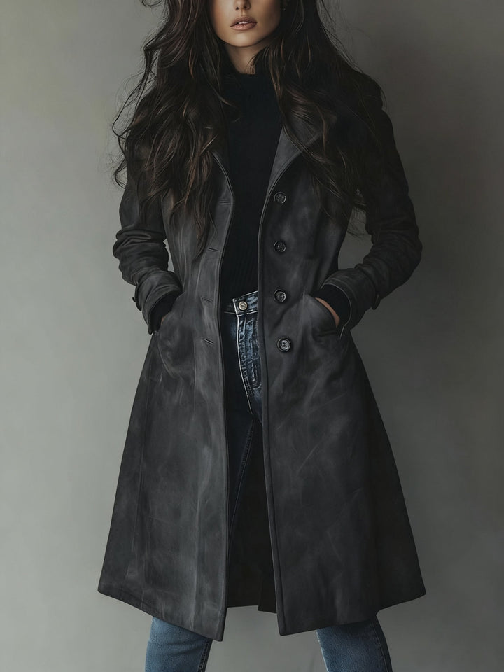Georgia | Double-Breasted Trench Coat for Women