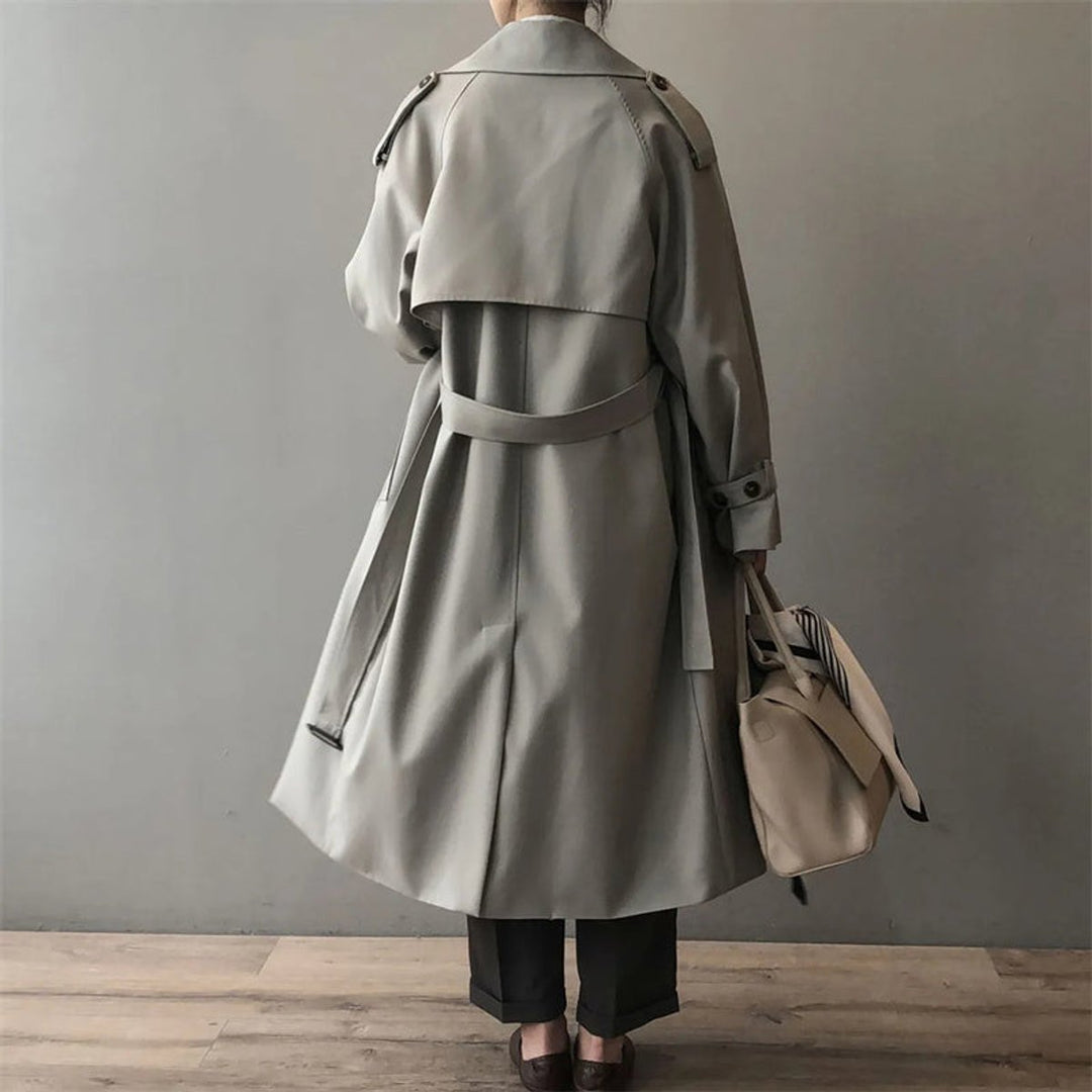 Poppy | Long Double-Breasted Trench Coat for Women
