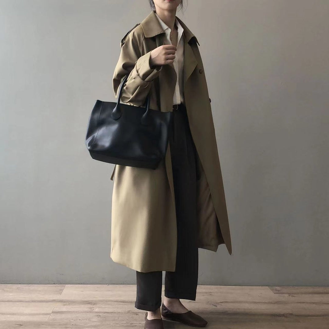 Poppy | Long Double-Breasted Trench Coat for Women