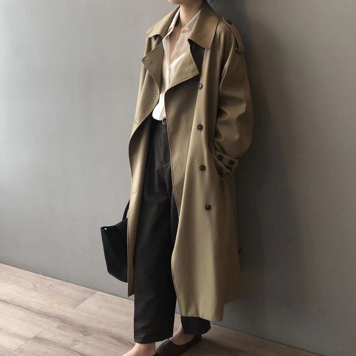 Poppy | Long Double-Breasted Trench Coat for Women
