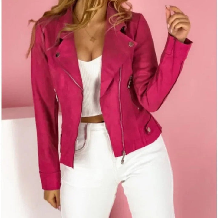 Josephine | Faux Leather Moto Jacket for Women