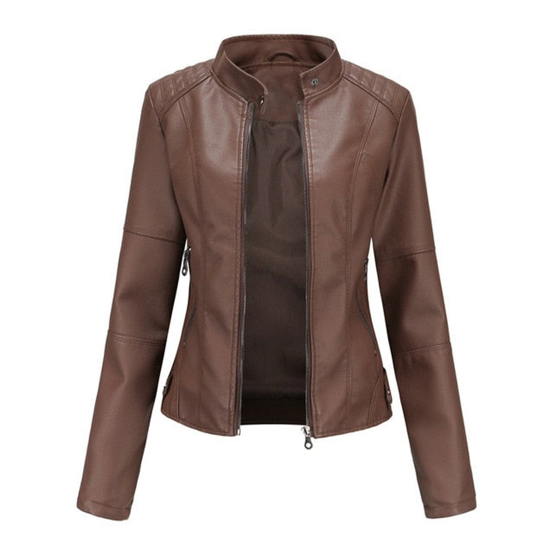 Elsie | Faux Leather Moto Jacket for Women