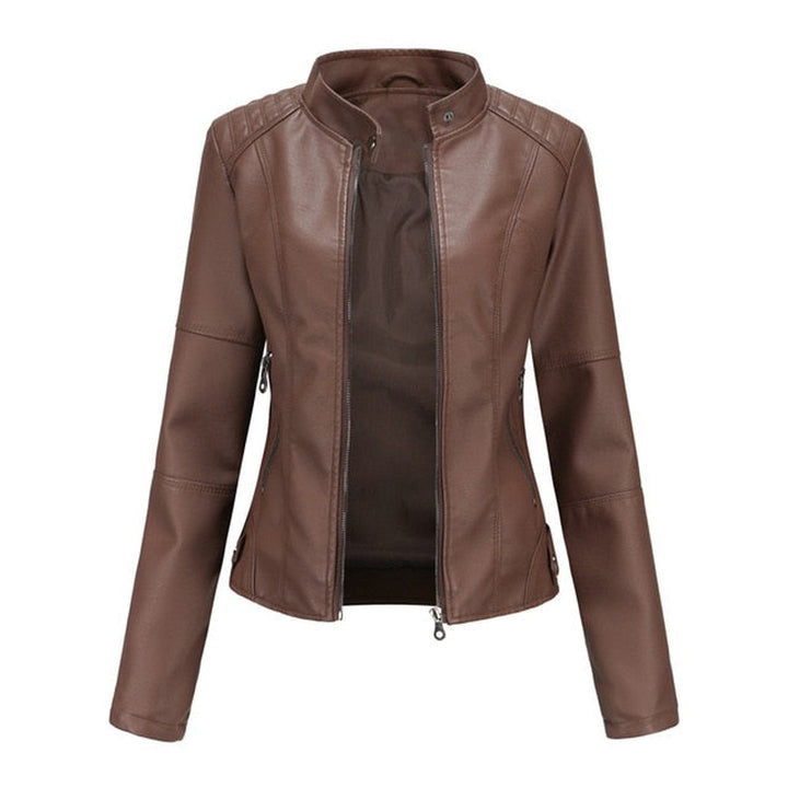 Elsie | Faux Leather Moto Jacket for Women