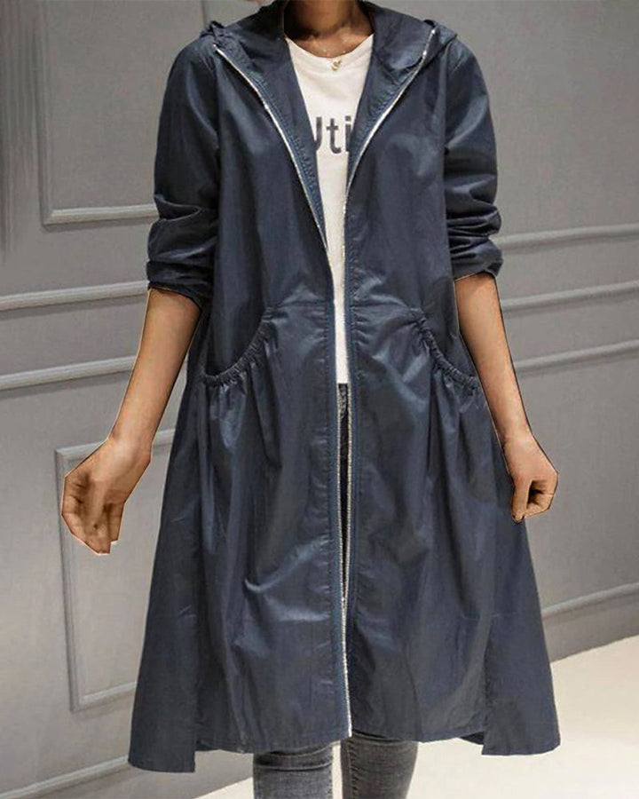 Bonnie | Long Hooded Trench Coat for Women