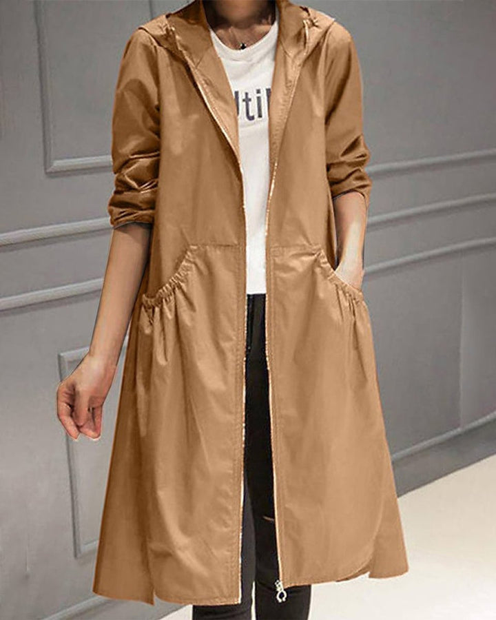 Bonnie | Long Hooded Trench Coat for Women