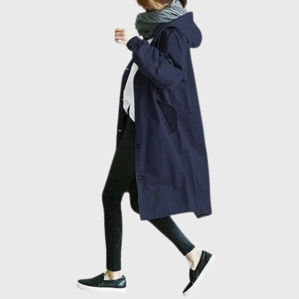 Amber | Long Hooded Trench Coat for Women