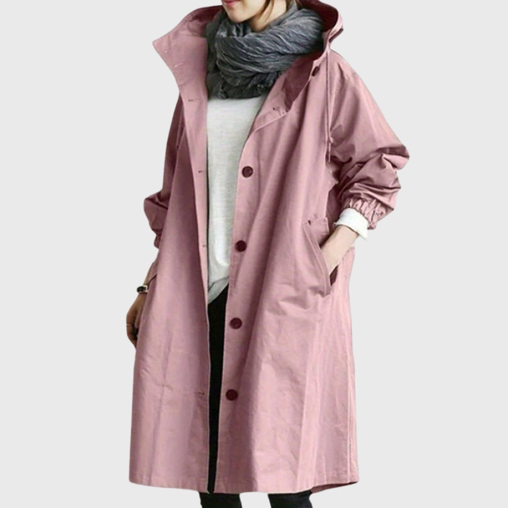Amber | Long Hooded Trench Coat for Women