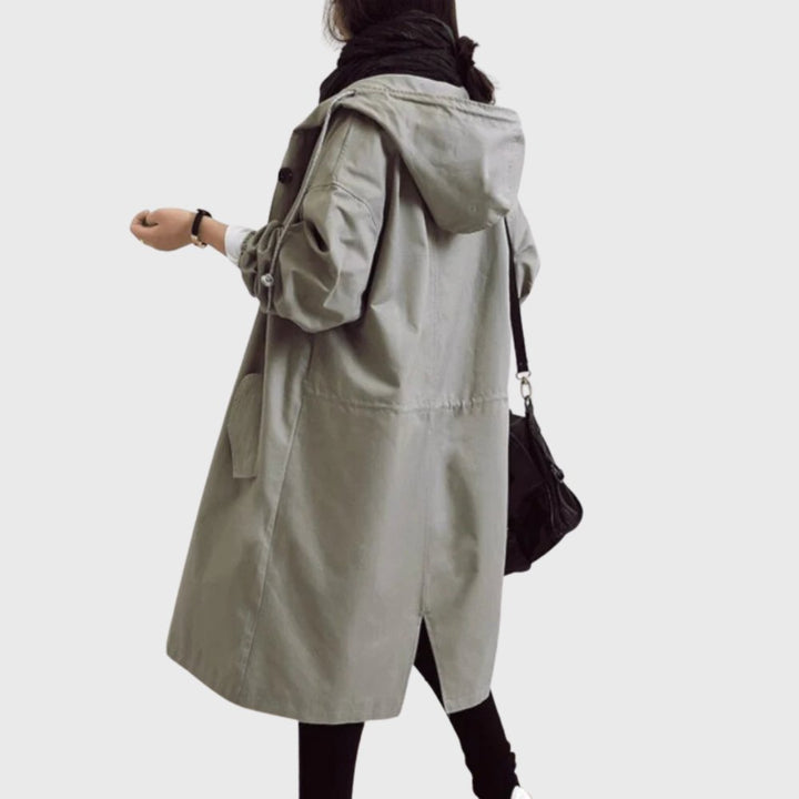 Amber | Long Hooded Trench Coat for Women