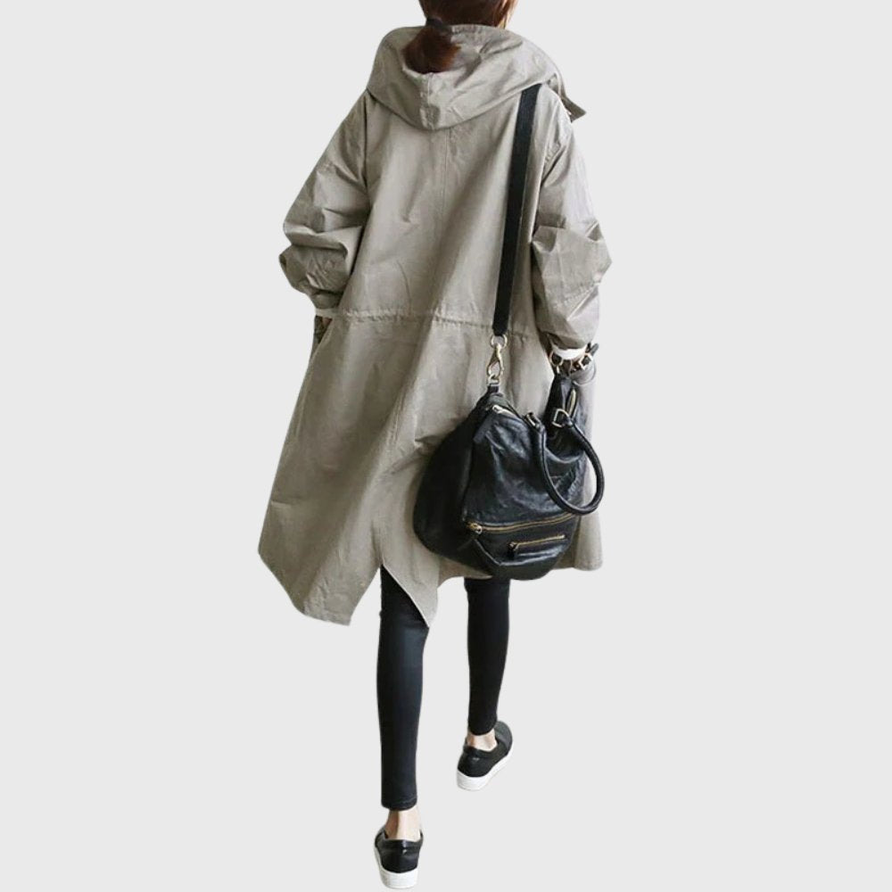 Amber | Long Hooded Trench Coat for Women